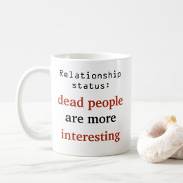 Der Status der Beziehungen ist interessanter Kaffeetasse