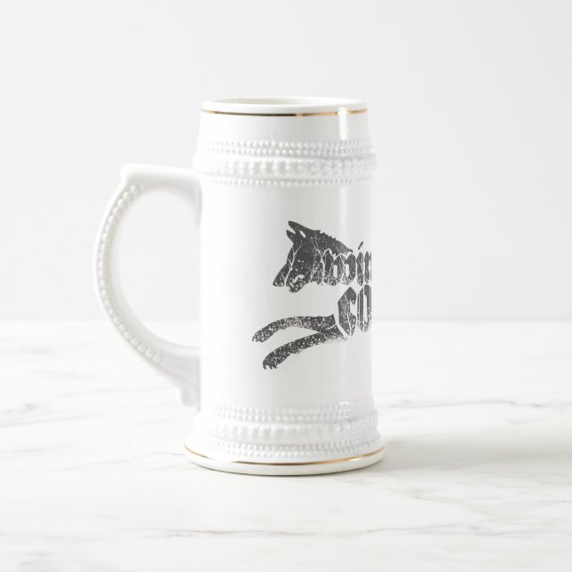 Der Stein der Hand Bierglas (Links)