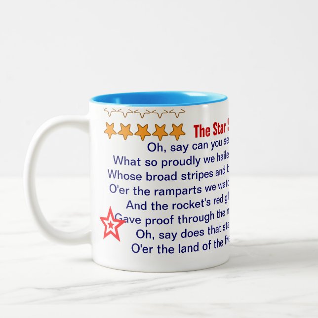 Der Stern Spangled Fahnen-Tasse Zweifarbige Tasse (Links)