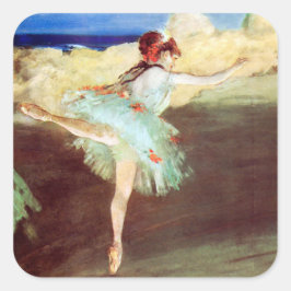 Der Stern: Tänzer auf Point von Degas Quadratischer Aufkleber