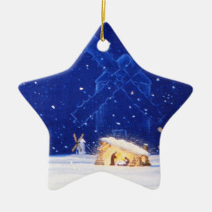 Der Stern von Bethlehem u. von DON QUICHOTE Keramikornament