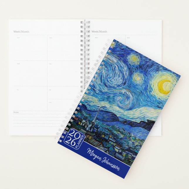 Der Sternenhimmel von Van Gogh | Benutzerdefiniert Planer (Anzeige)