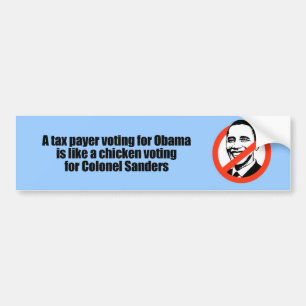 Der Steuerzahler, der für Obama wählt, ist wie e Autoaufkleber