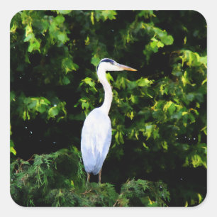 Der Sticker für den weißen Vogel