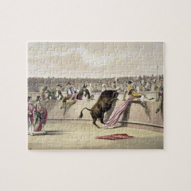 Der Stier, der die Sperren, 1865 (Farbe, springt (Horizontal)
