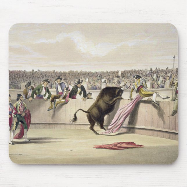 Der Stier, der die Sperren, 1865 (Farbe, springt Mousepad (Vorne)