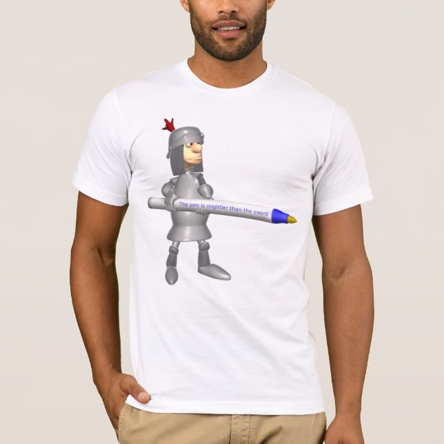 Der Stift ist mächtiger als der SchwertRitter T-Shirt (Vorderseite)