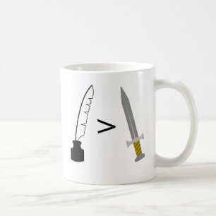 Der Stift ist mächtiger als die Klinge Kaffeetasse