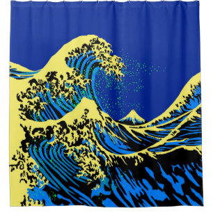 Der Stil der Great Hokusai Wave Pop Art Duschvorhang