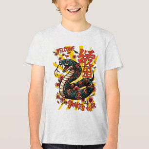 Der Stil der grünen Holzschlange - Chinesisches Ne Tri-Blend Shirt