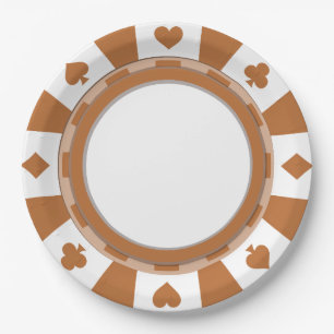 Der Stil des Poker Player-Party Pappteller