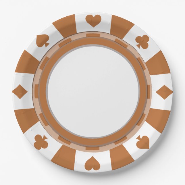 Der Stil des Poker Player-Party Pappteller (Vorderseite)