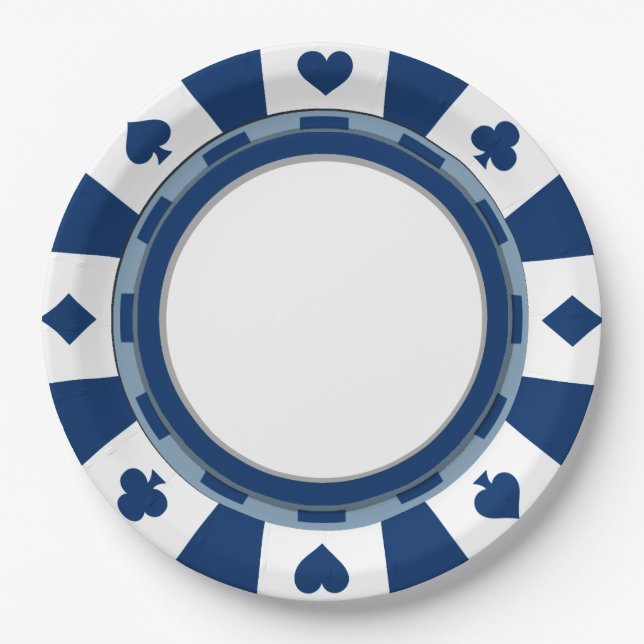 Der Stil des Poker Player-Party Pappteller (Vorderseite)