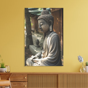 Der stille Buddha Leinwanddruck