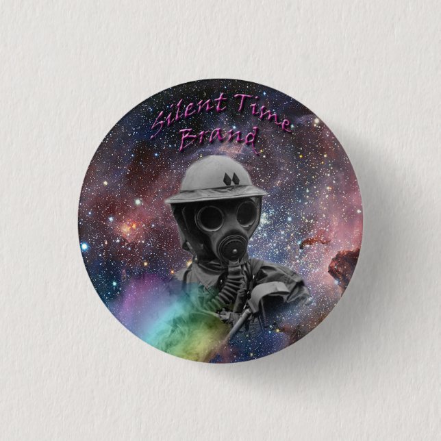 Der stille Maskieren-Kleine Knopf Button (Vorderseite)