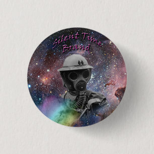 Der stille Maskieren-Kleine Knopf Button