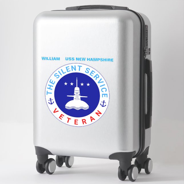 Der Stille Service Veteran U-Boot elegant Aufkleber (Koffer)