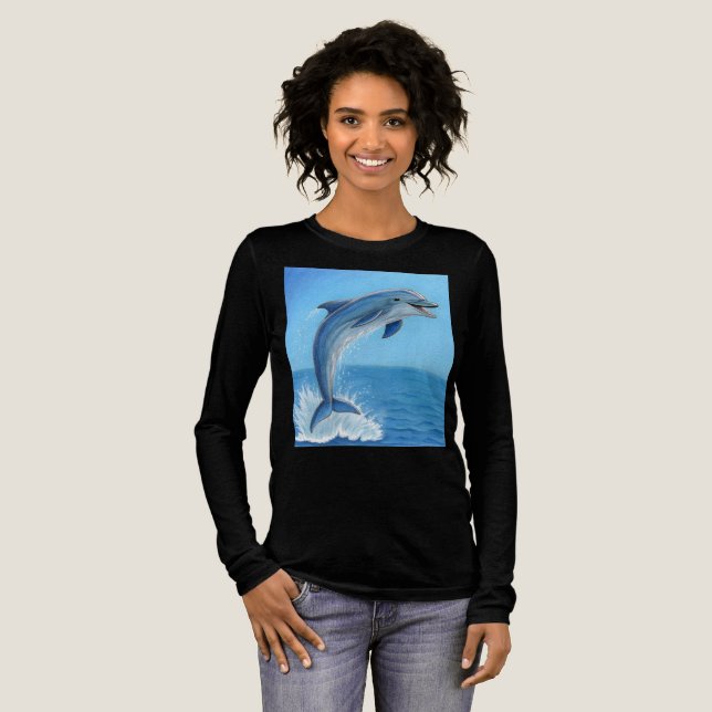 Der stille Tanz des Delfins Tri-Blend Shirt (Volle Vorderseite)