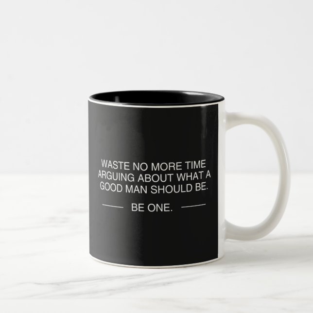 Der Stoikismus verschwendet keine Zeit mehr für St Zweifarbige Tasse (Rechts)