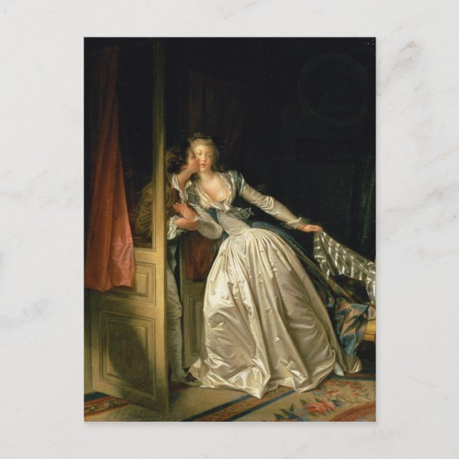 Der Stolen Kiss von Jean-Honoré Fragonard Postkarte (Vorderseite)