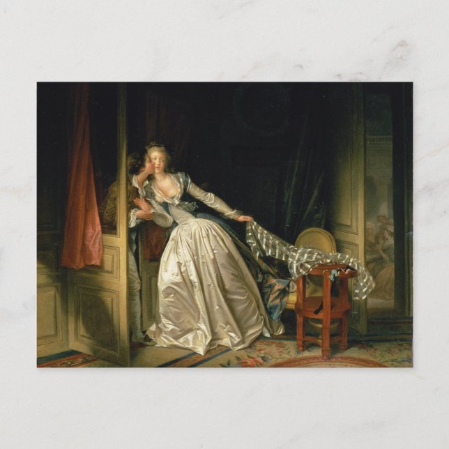 Der Stolen Kiss von Jean-Honoré Fragonard Postkarte (Vorderseite)