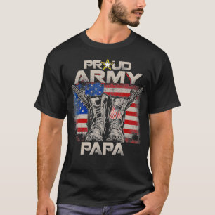 Der Stolz der Armee Papa America steht an der Spit T-Shirt