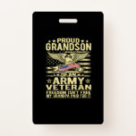Der stolze Enkel eines Kriegsveteranen-Geschenks - Ausweis<br><div class="desc">Der stolze Enkel eines Kriegsveteranen-Geschenks - Freiheit</div>