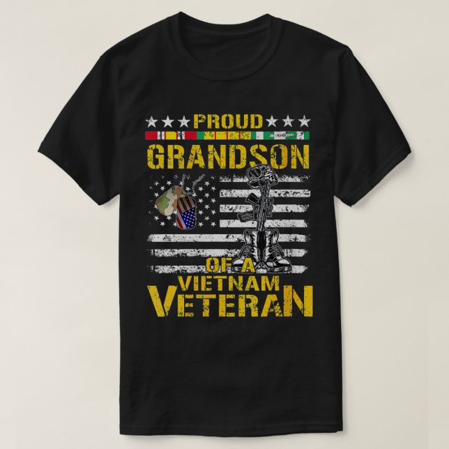 Der stolze Grandson eines vietnamesischen Veterane T-Shirt (Design vorne)