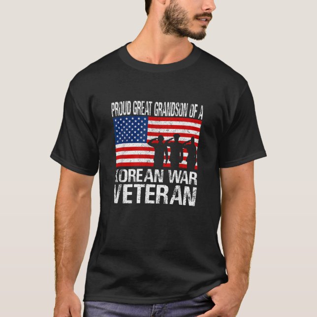 Der stolze Große Enkel eines Veteranen T Shi aus d T-Shirt (Vorderseite)