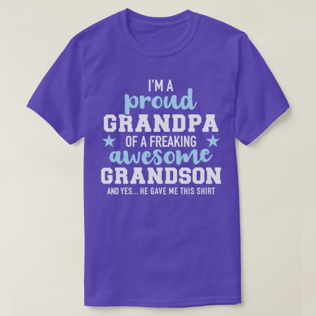 Der stolze Opa eines phantastischen Enkels T-Shirt (Design vorne)