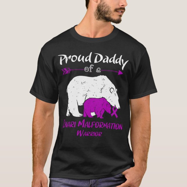 Der stolze Papa eines Chiari-Malformation-Bewussts T-Shirt (Vorderseite)