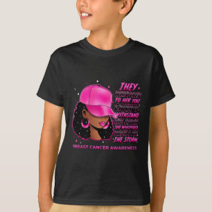 Der Storm Schwarze Frauen Brustkrebs-Krieger rosa T-Shirt