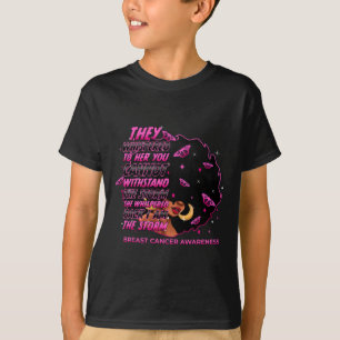 Der Storm Schwarze Frauen Brustkrebs-Krieger rosa T-Shirt