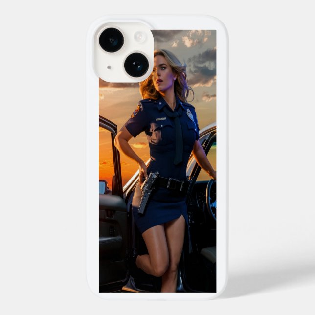Der strahlende Lady-Polizist Case-Mate iPhone 14 Hülle (Rückseite)