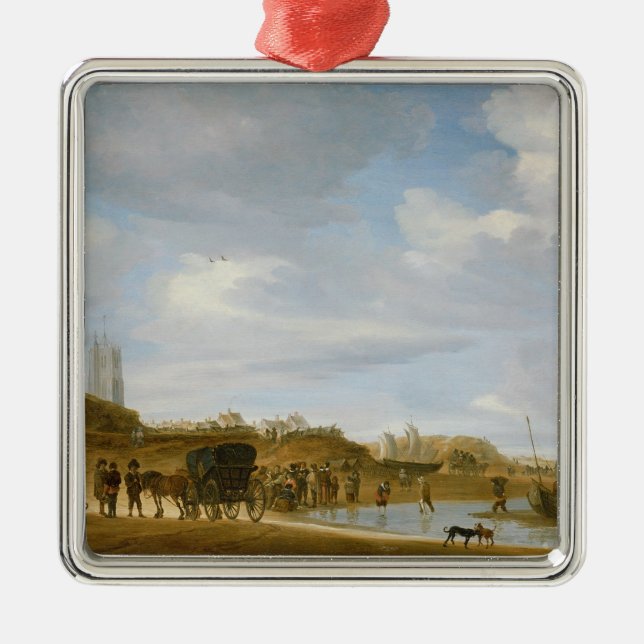 Der Strand bei Egmond-an-Zee Ornament Aus Metall (Vorne)