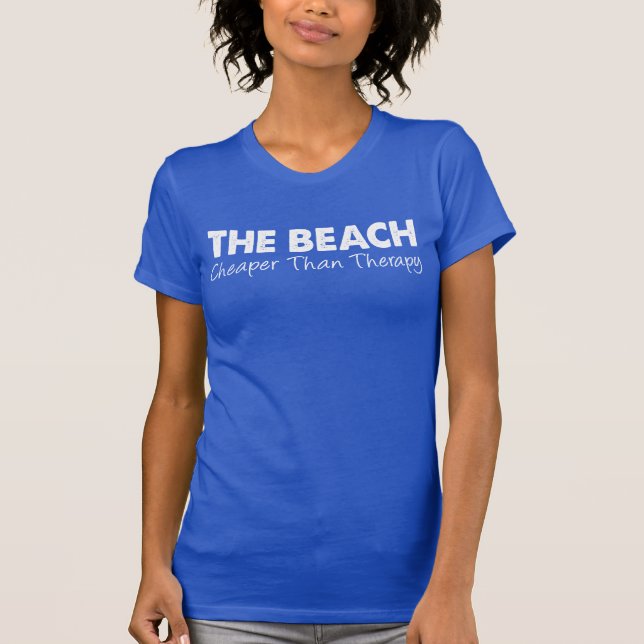 Der Strand - billiger als die Therapie (auf DUNKEL T-Shirt (Vorderseite)