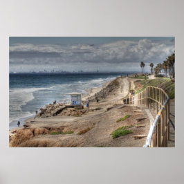 Der Strand der Klippen Poster