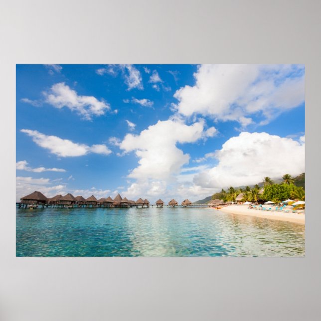 Der Strand des Luxusresorts WELLNESS-CENTER Poster (Vorne)