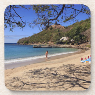 Der Strand des Pigeon Island Nationalparks Untersetzer