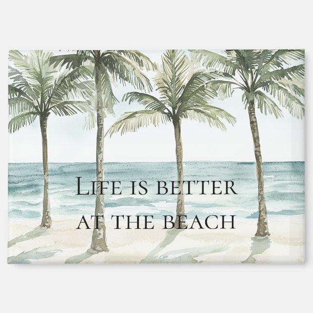 Der Strand des tropischen Palmen Magnet (Vorderseite)