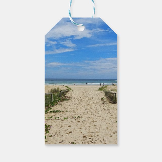 Der Strand Geschenkanhänger (Rückseite)