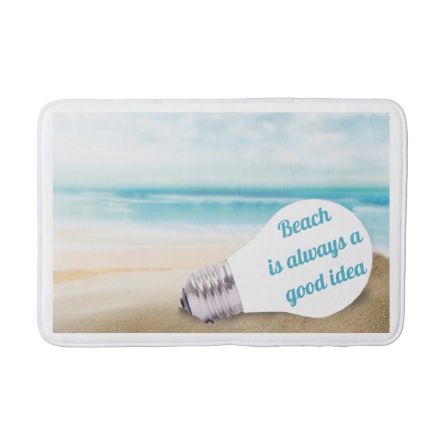 Der Strand ist immer eine gute Idee, im Sommer Badematte (Vorderseite)