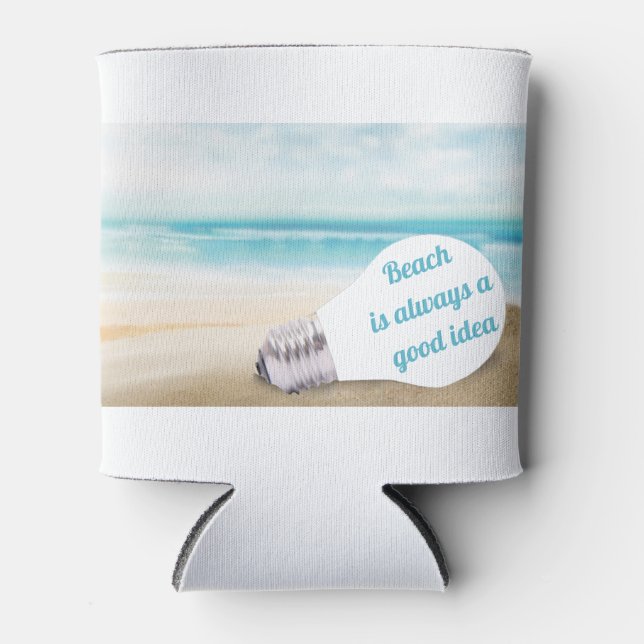 Der Strand ist immer eine gute Idee, im Sommer Dosenkühler (Vorderseite)