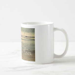 Der Strand ist mein glücklicher Platz Kaffeetasse
