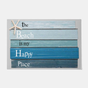 Der Strand ist mein glücklicher Platz matt, Ozean Fußmatte