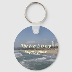 Der Strand ist mein glücklicher Platz Schlüsselanhänger