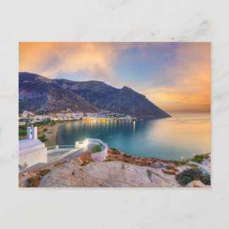 Der Strand Kamares von Sifnos von Agia Marina Postkarte