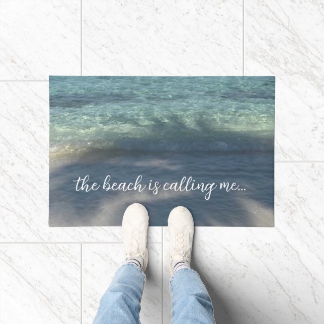 Der Strand nennt mich Tropenparadies Fußmatte (Indoor)