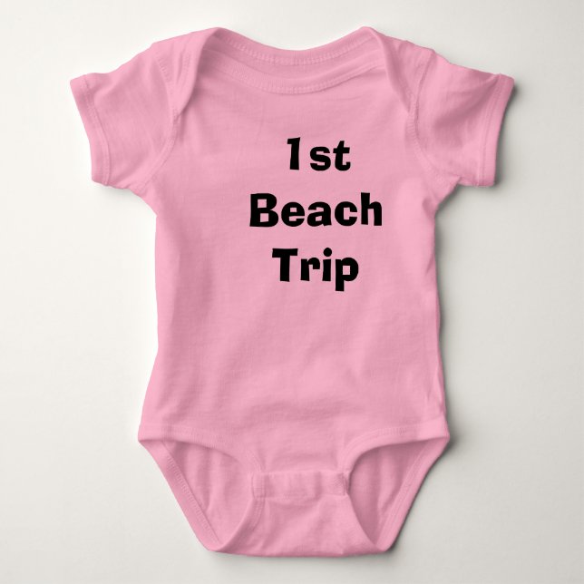 Der Strand-Reise-Säuglings-T - Shirt des Babys 1. (Vorderseite)