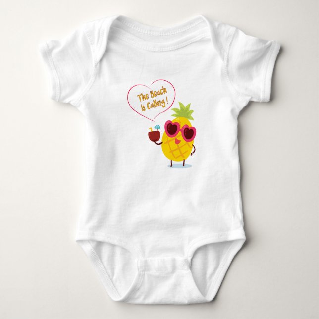 Der Strand ruft Baby Strampler (Vorderseite)